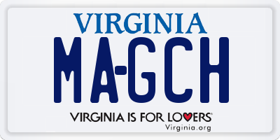 VA license plate MAGCH