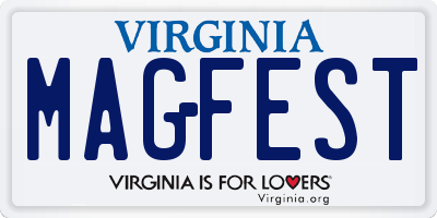 VA license plate MAGFEST