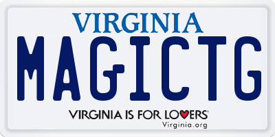 VA license plate MAGICTG