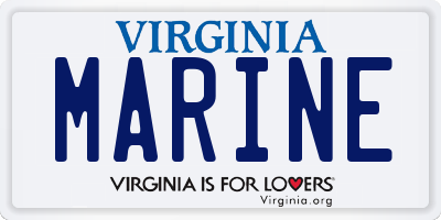 VA license plate MARINE