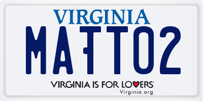 VA license plate MATT02