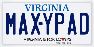 VA license plate MAXYPAD