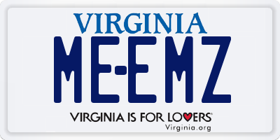 VA license plate MEEMZ