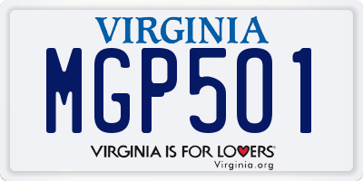 VA license plate MGP5O1