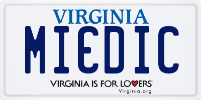 VA license plate MICDIC