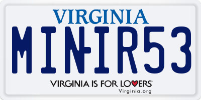 VA license plate MINIR53