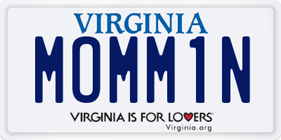 VA license plate MOMM1N