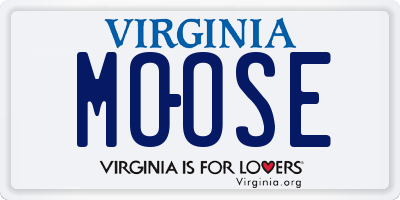 VA license plate MOOSE