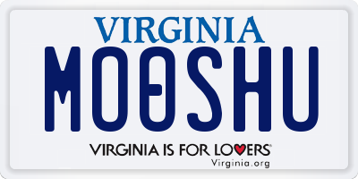 VA license plate MOOSHU