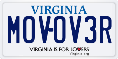 VA license plate MOVOV3R