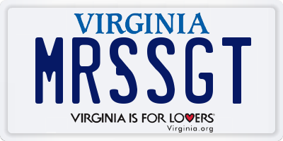 VA license plate MRSSGT