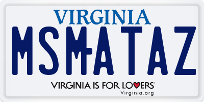 VA license plate MSMATAZ