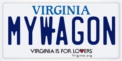 VA license plate MYWAGON