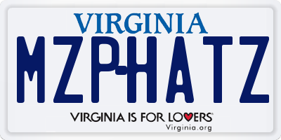 VA license plate MZPHATZ