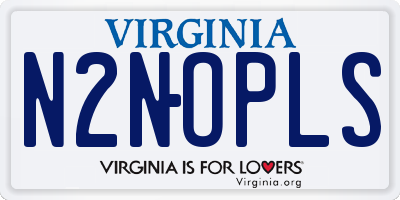 VA license plate N2NOPLS