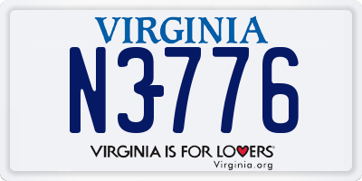 VA license plate N3776