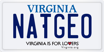 VA license plate NATGEO