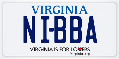 VA license plate NIBBA