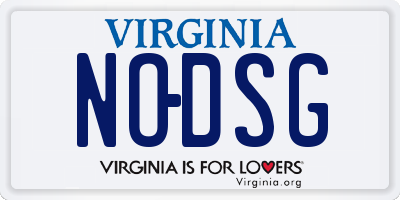 VA license plate NODSG