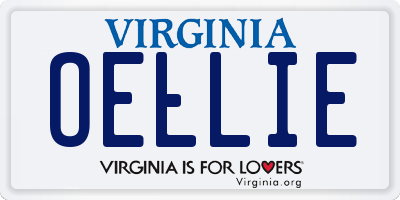 VA license plate OELLIE