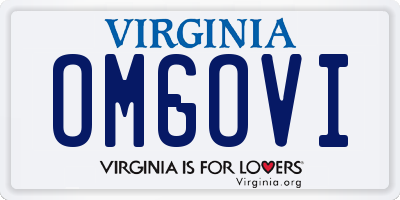 VA license plate OMGOVI