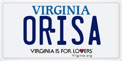 VA license plate ORISA
