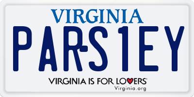 VA license plate PARS1EY