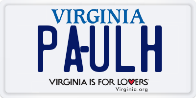 VA license plate PAULH