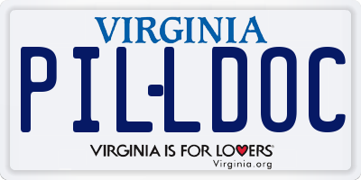 VA license plate PILLDOC