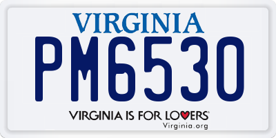 VA license plate PM6530