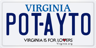 VA license plate POTAYTO