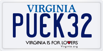 VA license plate PUCK32