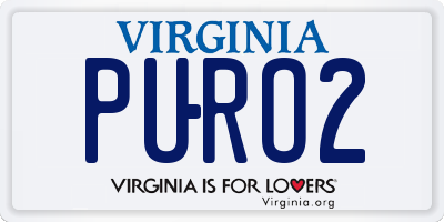 VA license plate PURO2
