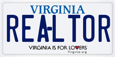 VA license plate REALTOR