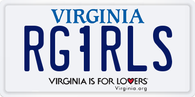 VA license plate RG1RLS