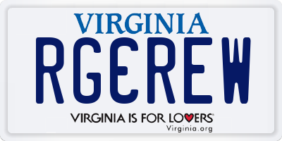 VA license plate RGCREW