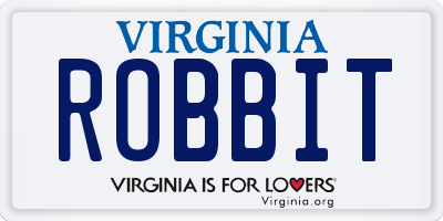 VA license plate ROBBIT