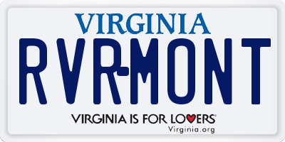 VA license plate RVRMONT
