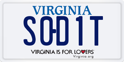 VA license plate S0D1T