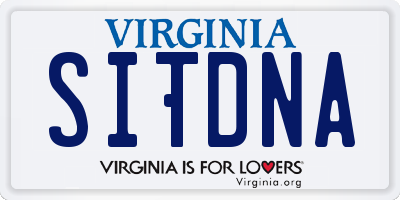VA license plate SITDNA