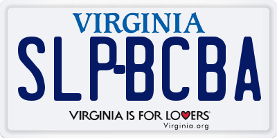 VA license plate SLPBCBA