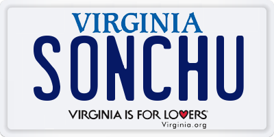 VA license plate SONCHU