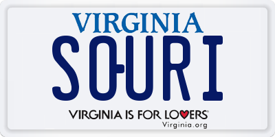 VA license plate SOURI