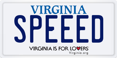 VA license plate SPEEED
