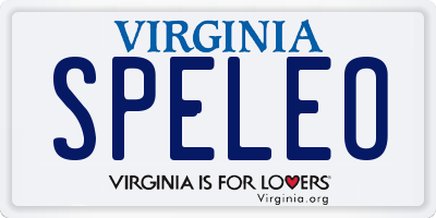 VA license plate SPELEO