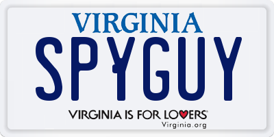 VA license plate SPYGUY