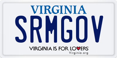 VA license plate SRMGOV