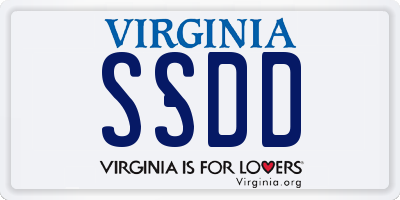 VA license plate SSDD