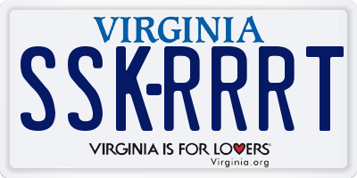 VA license plate SSKRRRT