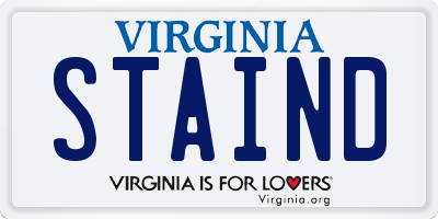VA license plate STAIND